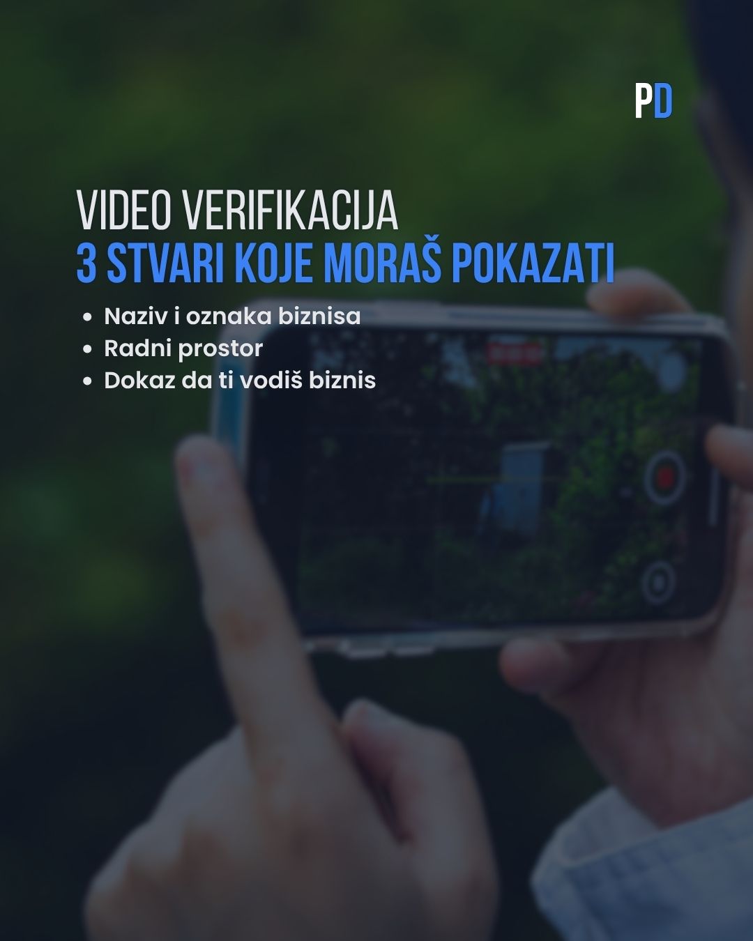 Snimanje video verifikacije za Google Business profil mobilnim telefonom
